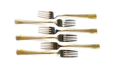 Chrome plated forks are gilded