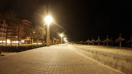 Mallorca Playa de Plama Strandpromenade bei Nacht