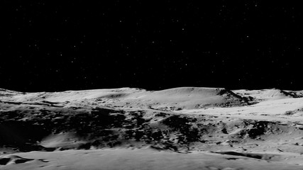 Moon surface / Realistic moon / The Moon is an astronomical body that orbits planet Earth, being Earth's only permanent natural satellite. Elements of this image furnished by NASA © Infinity Nostalgia