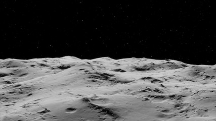 Moon surface / Realistic moon / The Moon is an astronomical body that orbits planet Earth, being Earth's only permanent natural satellite. Elements of this image furnished by NASA © Infinity Nostalgia