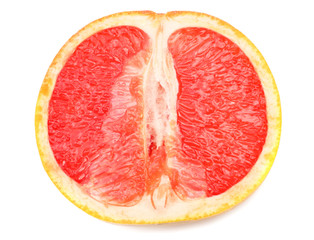 healthy food. grapefruit isolated on white background. top view