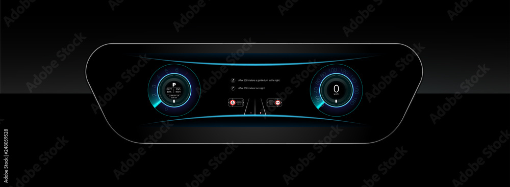 Poster car hud dashboard. abstract virtual graphic touch user interface. futuristic user interface hud and 