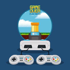 videogame game over concept