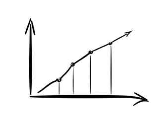 business growth graph chart with arrow