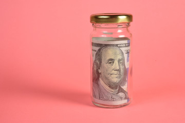 American dollar bill, saving concept