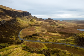 Landscape around Quiraing, Isle of Skye, Scotland, United Kingdom