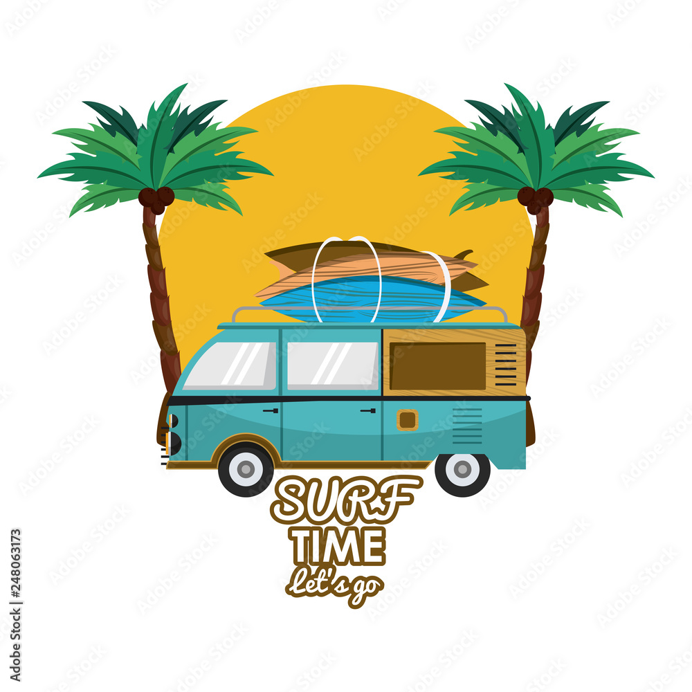 Poster surf time card