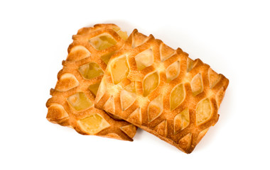 Pineapple buns on white background