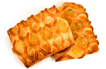 Pineapple buns on white background