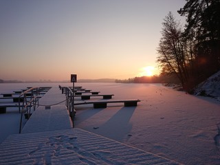 Jezioro Ukiel - Krzywe. Olsztyn warmia - obrazy, fototapety, plakaty