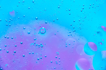 Water and oil bubble background. Macro shot of beautiful Water and oil bubble background , with small and big bubbles