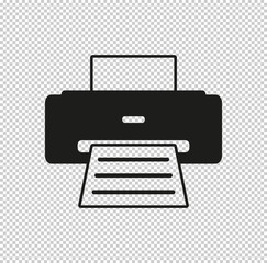 Printer  - black vector icon