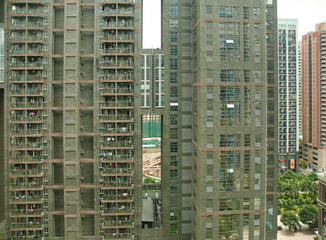 Chinese high-tech skyscrapers in Beijing. 