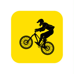 Cyclist icon vector