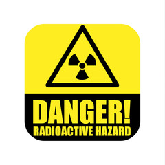 Fototapeta premium Danger radiation icon vector