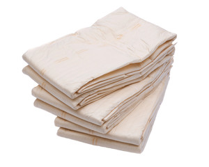 Extra large size briefs for adults isolated on white background. Diapers for adults.