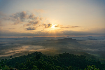 The beautiful landscape in the morning