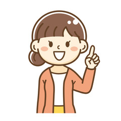 お母さん　指さし