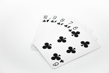 playing cards on white background