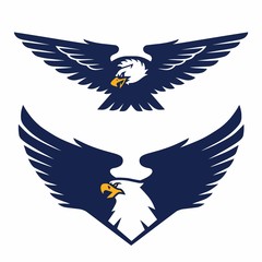 Eagle Logo Set Badge Emblem Template Vector
