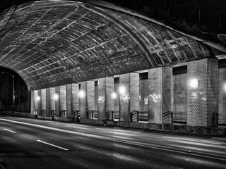 한국 청주시티의 터널풍경  