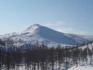 mountains in winter