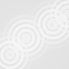 Abstract white rings sound oscillating, circle spin soft background