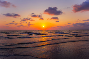 Obraz premium Beach, Sunset, Sun, Marbella, Sea