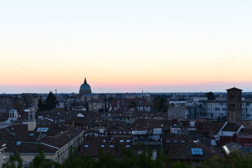 Fototapeta na wymiar panorama of Udine at sunset