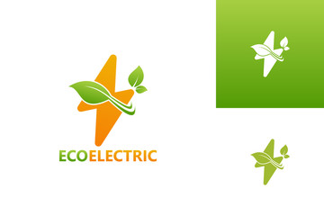 Ecology Electric Power Logo Template Design Vector, Emblem, Design Concept, Creative Symbol, Icon