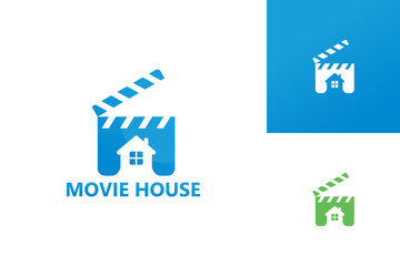 Movie House Logo Template Design Vector, Emblem, Design Concept, Creative Symbol, Icon