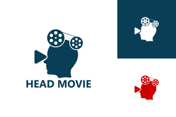 Head Movie Logo Template Design Vector, Emblem, Design Concept, Creative Symbol, Icon