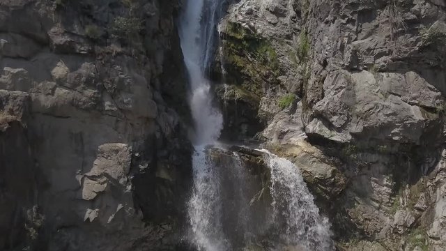 Flight up the lower falls in Short Cr Canyon