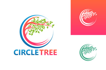 Circle Tree Logo Template Design Vector, Emblem, Design Concept, Creative Symbol, Icon