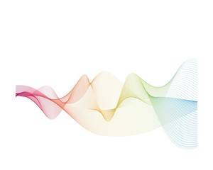 Colorful wave line illustration