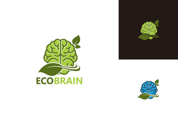 Ecology Brain Logo Template Design Vector, Emblem, Design Concept, Creative Symbol, Icon