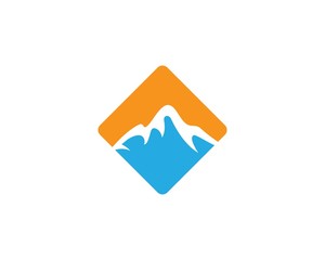 Mountain logo template vector icon illustration
