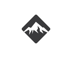 Mountain logo template vector icon illustration