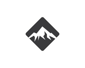 Mountain logo template vector icon illustration