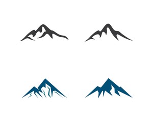 Mountain logo template vector icon illustration