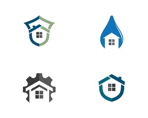 Property logo template vector icon illustration