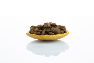 Roasted Coffee Beans Isolated on White Background