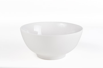 Empty white bowl