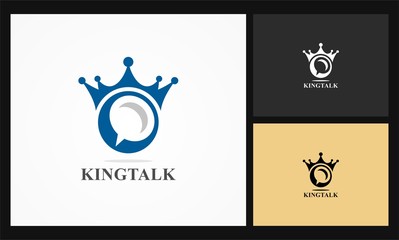 king talk vector logo