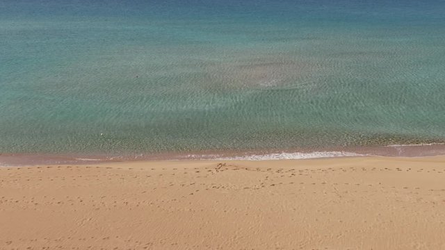 Aerial, Phalasarna Beach in Crete, Greece