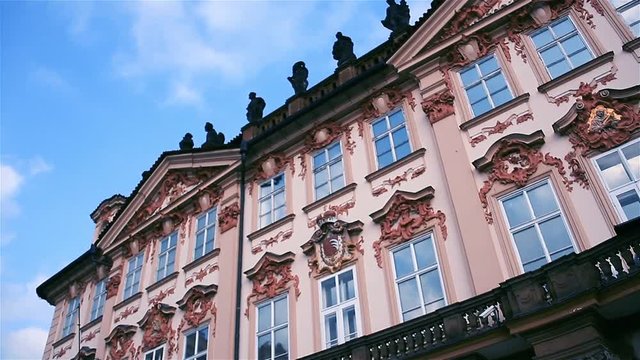 Kinsky Palace, a former Palace, now an Art Museum, located on Old Town Square in the Old Town area of Prague, Czech Republic.  