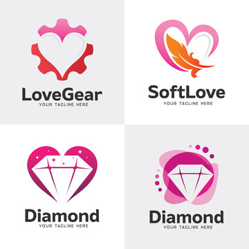 Love Logo Set Design Template Collection