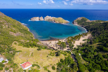 Iles des Saintes. French Guadeloupe. Caribean island.