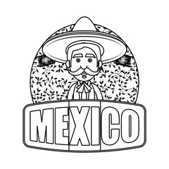 Obraz premium traditional mexican mariachi character