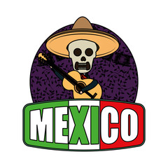 skeleton mexican with hat